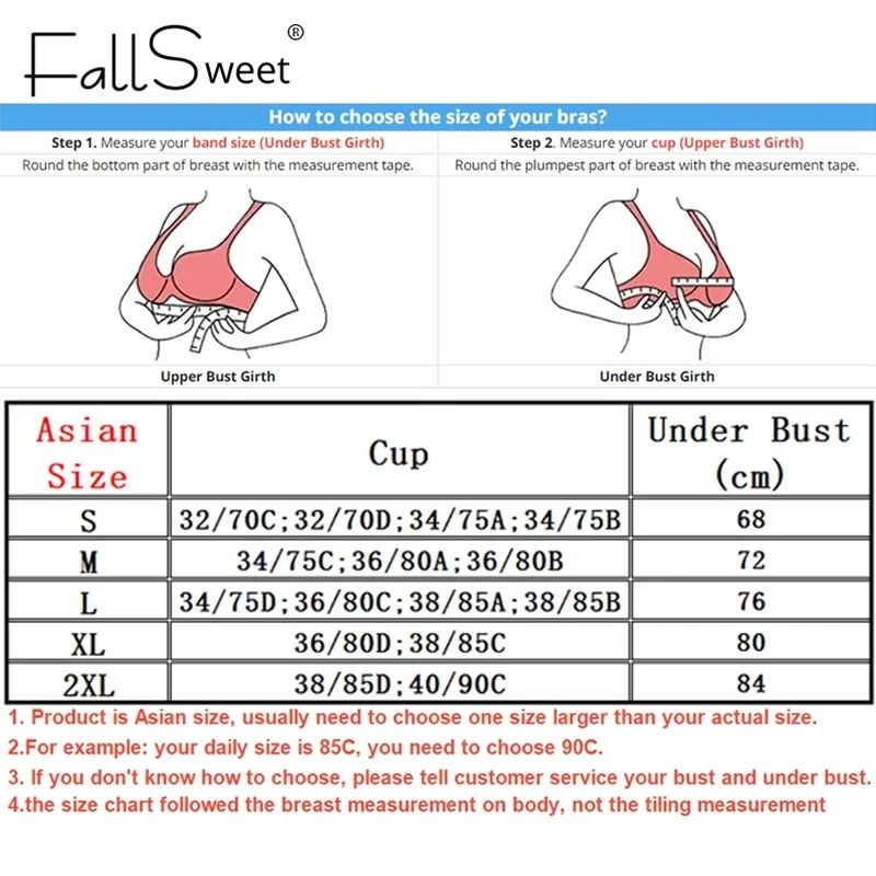 Fallsweet Seamless Front Closure Wire Free Push Up Bralette Full Coverage 7