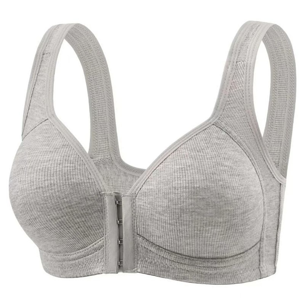 Fallsweet Seamless Front Closure Wire Free Push Up Bralette Full Coverage 1