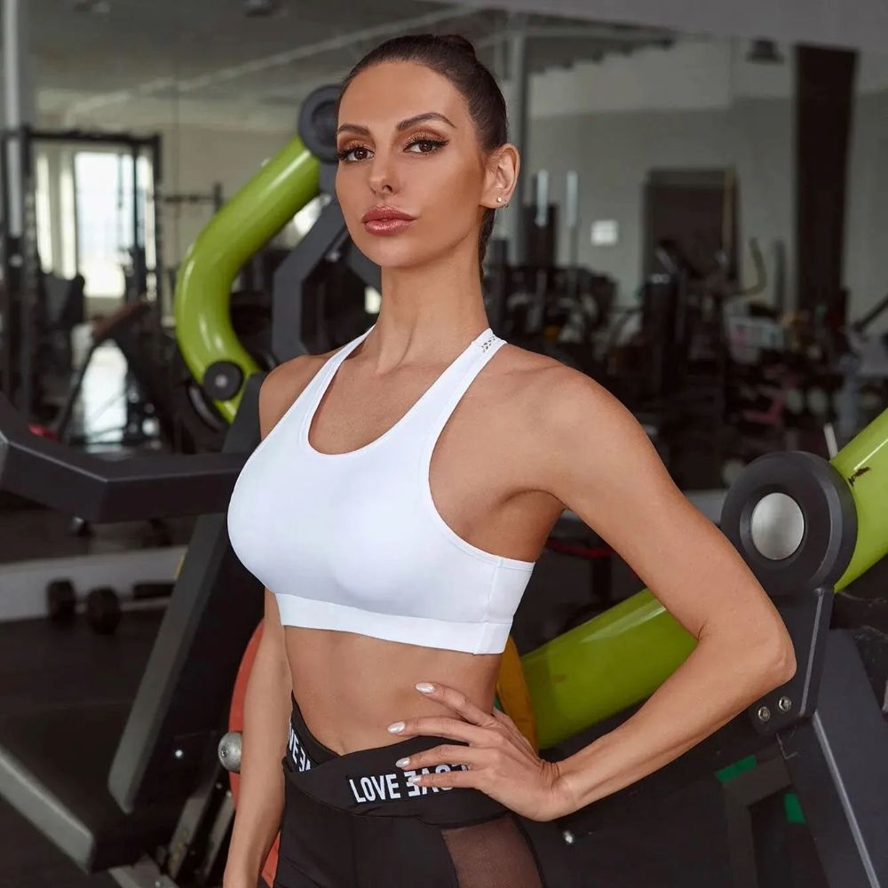 Womens Push Up Sports Bra Yoga Fitness Gym Crop Top 1