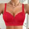Lace Gathered Anti Sagging Support Bra Comfortable Daily Lingerie 0