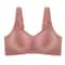 Large Size Seamless Wire Free Push Up Bra Soft Support Adjustable Bralette 4