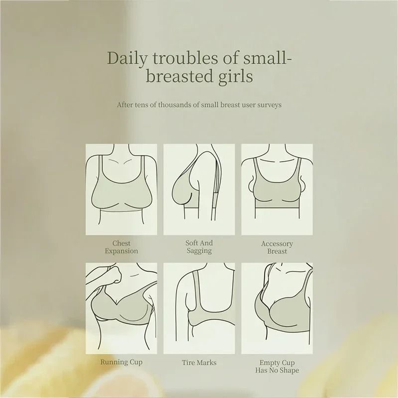 SUJIIN Seamless Push Up Wireless Deep V Support Bra 5