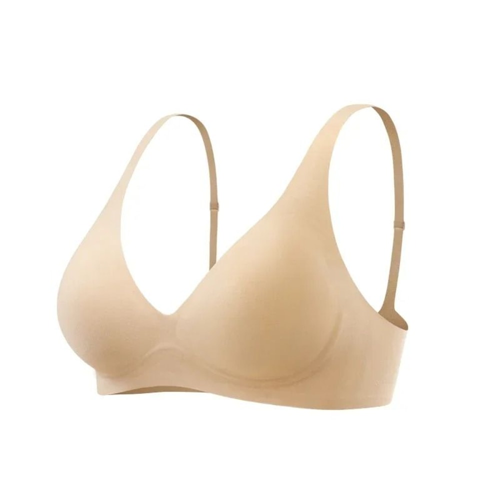 SUJIIN Seamless Push Up Wireless Deep V Support Bra 4