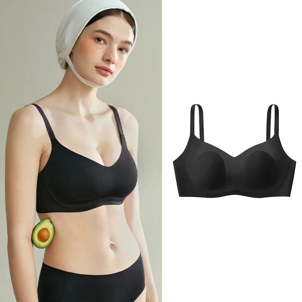 SUJIIN Wireless Full Coverage Push Up Bra For Big Breasts 2