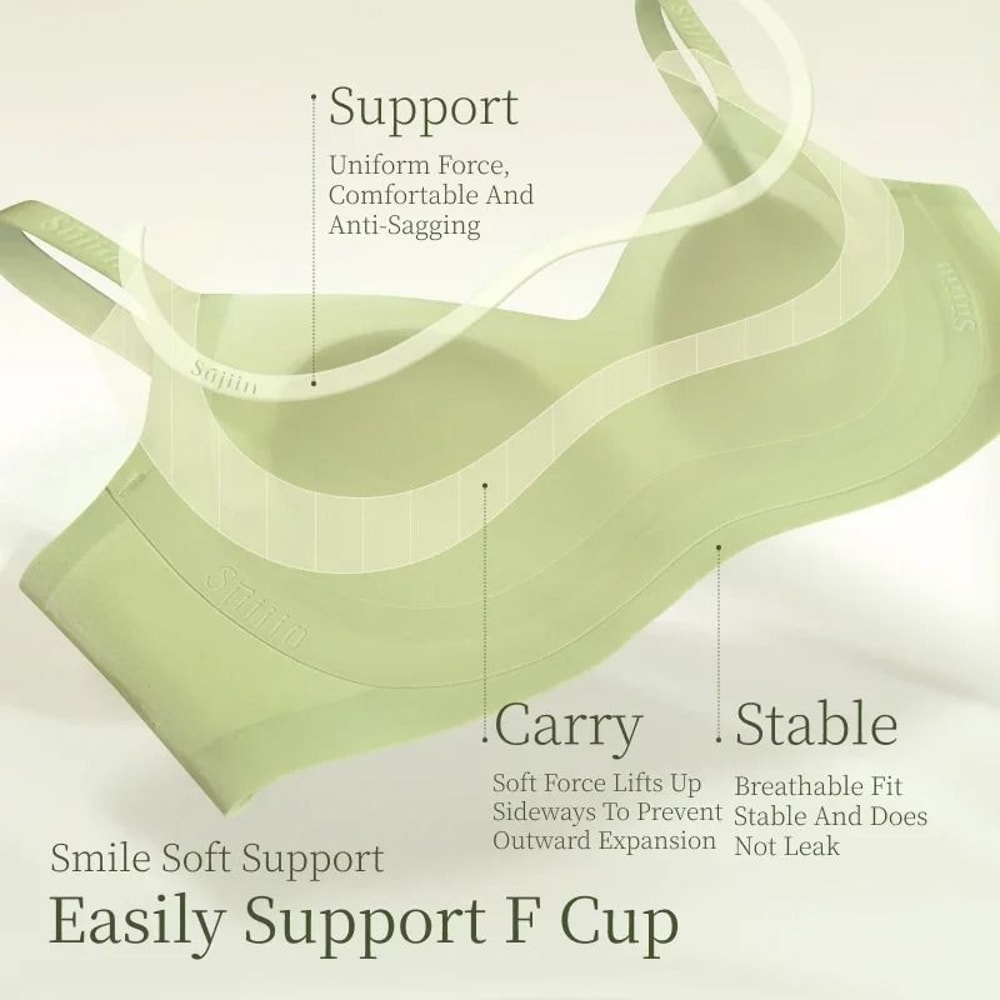 SUJIIN Wireless Full Coverage Push Up Bra For Big Breasts 5