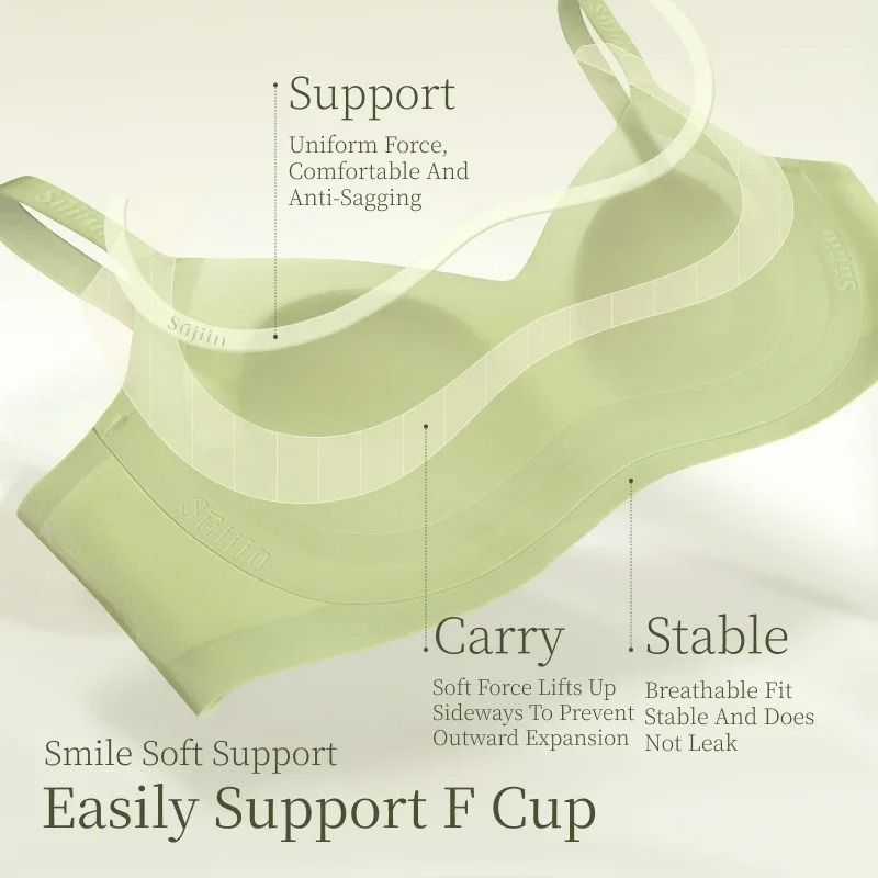 SUJIIN Wireless Full Coverage Push Up Bra For Big Breasts 5