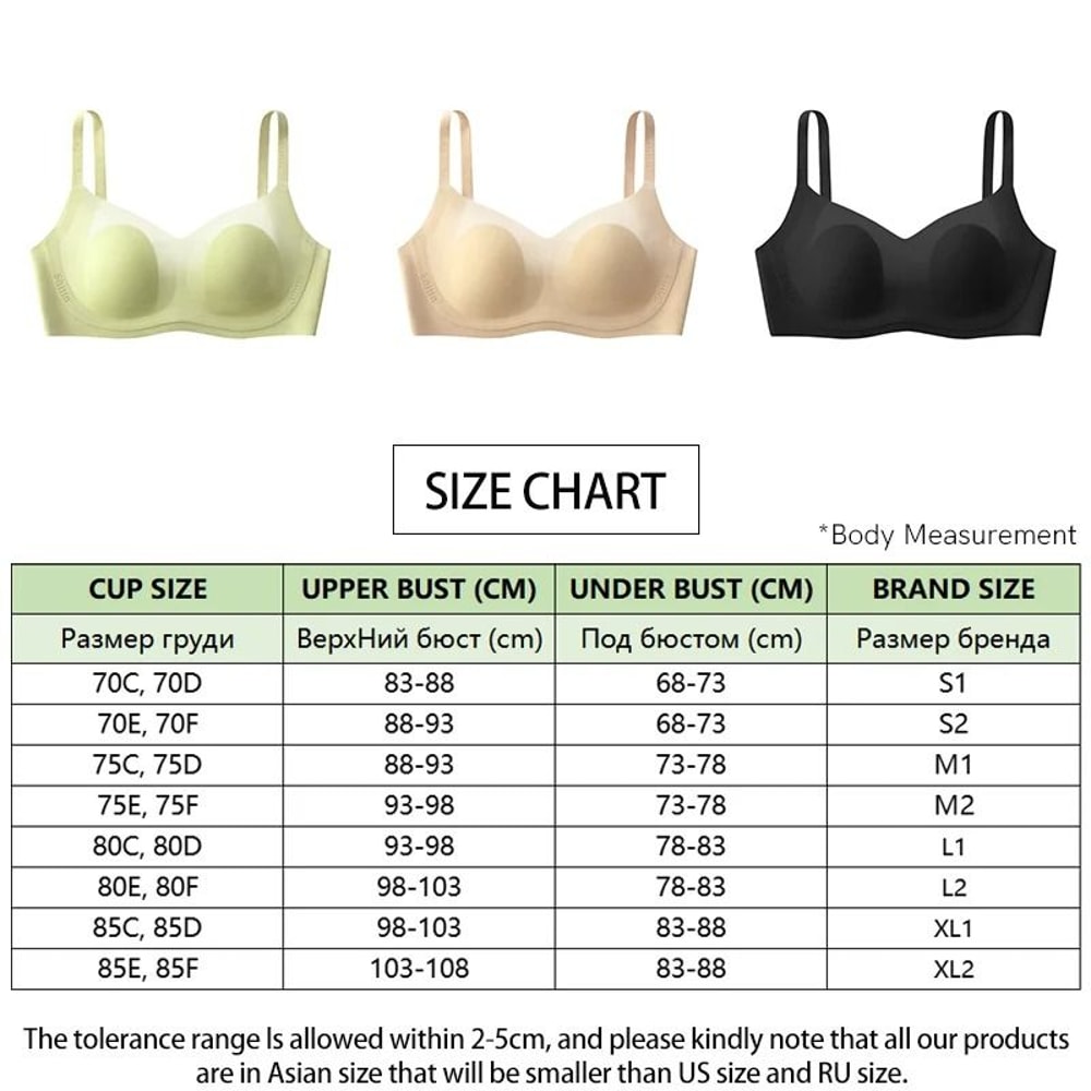 SUJIIN Wireless Full Coverage Push Up Bra For Big Breasts 4