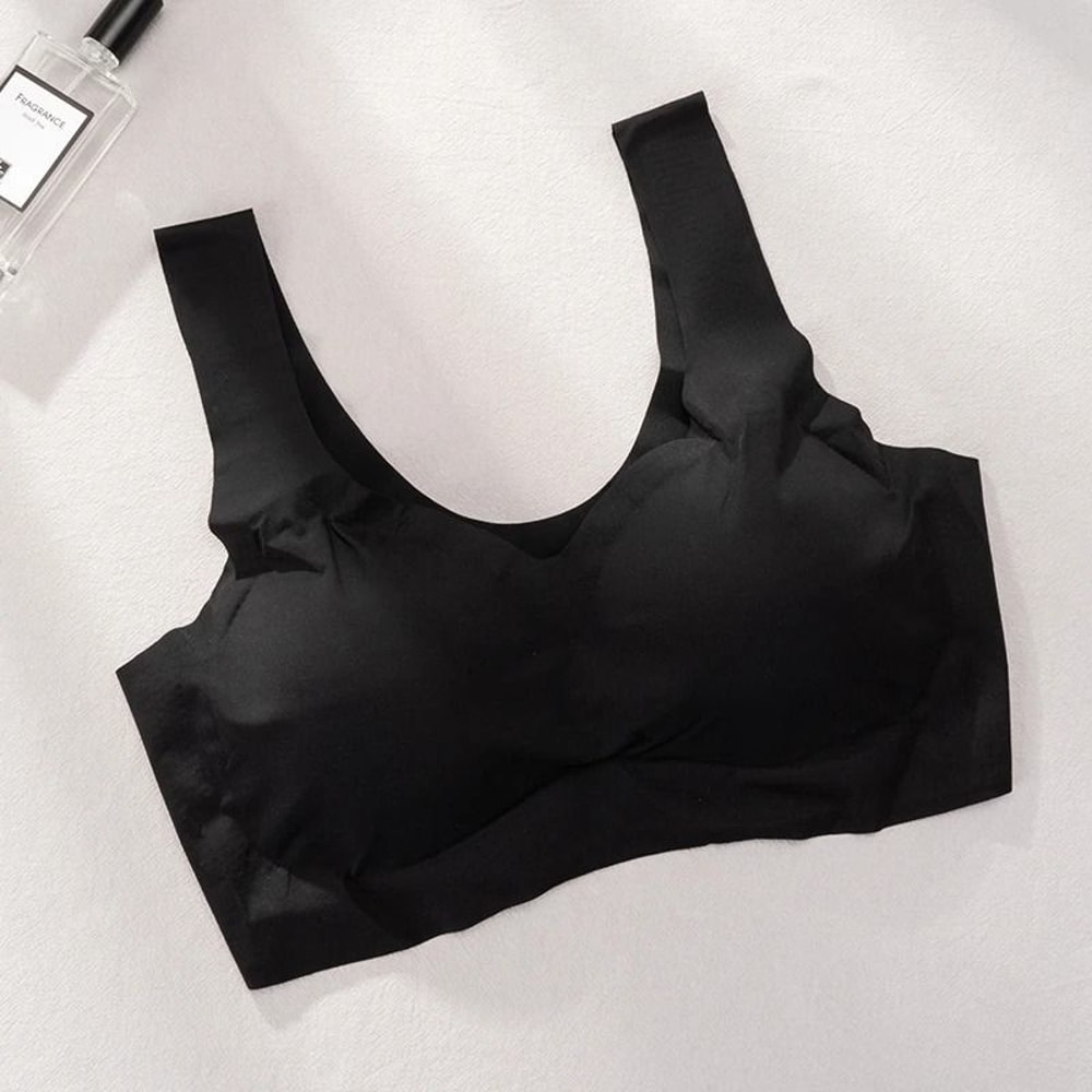 Ice Silk Seamless Push Up Bra Padded Vest Bralette 2