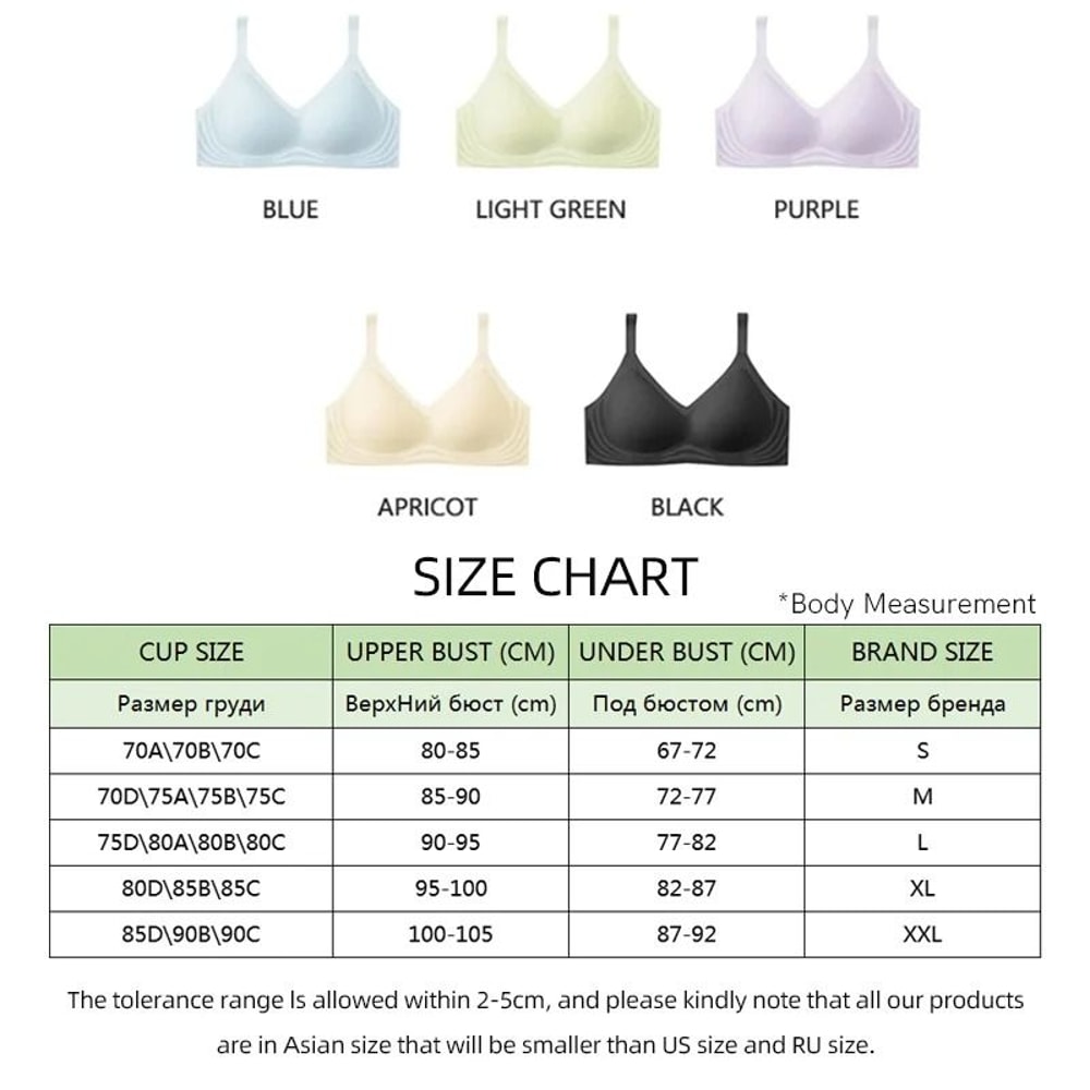 SUJIIN Wireless Push Up Bra Seamless Cooling Comfort Bralette 7