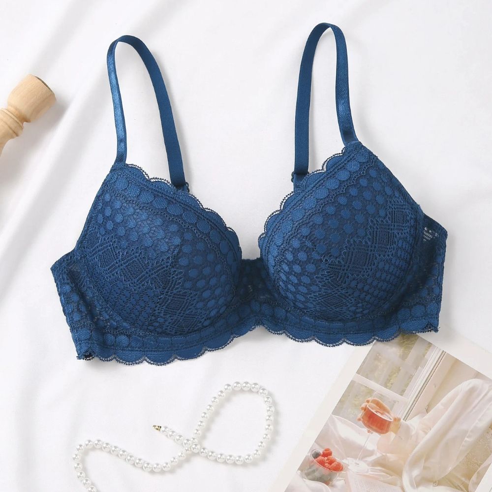 Elegant Lace Push Up Bra Underwire Breathable Lingerie B C D Cup 3