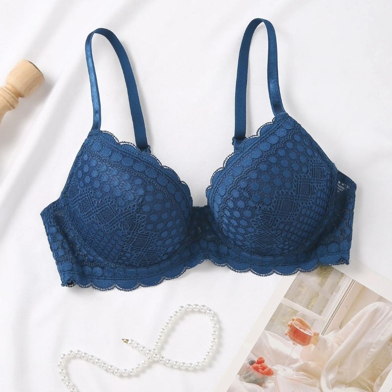 Elegant Lace Push Up Bra Underwire Breathable Lingerie B C D Cup 3