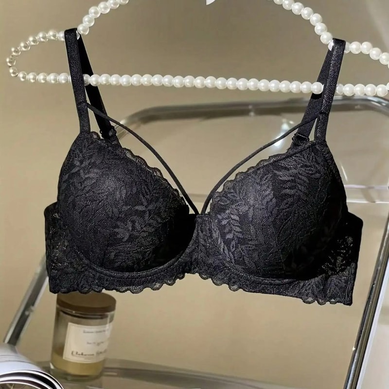 Elegant 3 4 Lace Push Up Underwire Bra Breathable Anti Sagging Support 4
