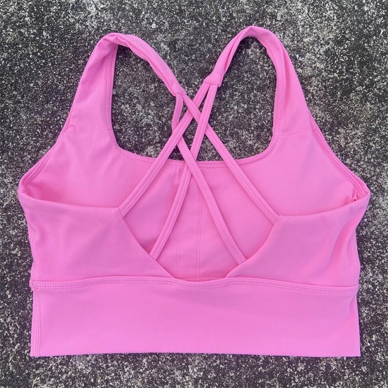Cross Strap High Impact Sports Bra Push Up Yoga Crop Top 4