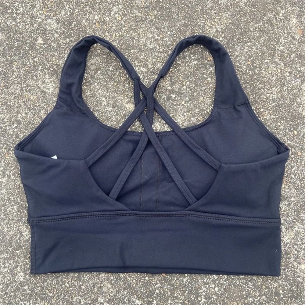 Cross Strap High Impact Sports Bra Push Up Yoga Crop Top 2