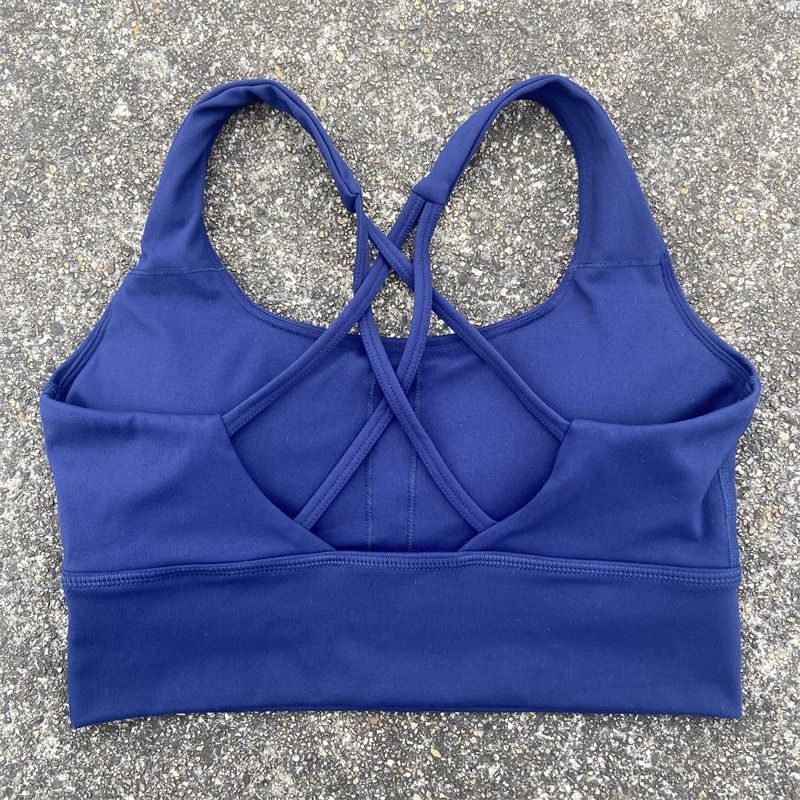 Cross Strap High Impact Sports Bra Push Up Yoga Crop Top 6