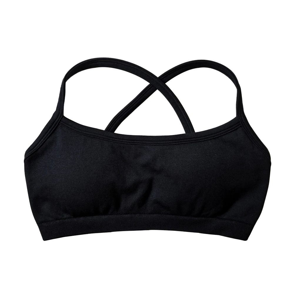 Seamless Cross Back Yoga Bra High Support Push Up Workout Bra 3