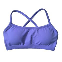 seamless cross back yoga bra high support push up workout bra