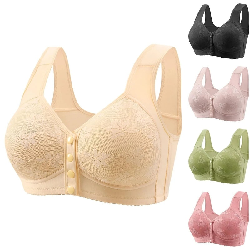 ComfortEase Front Buckle Wireless Sleep Bra Gathering Vest Style 0