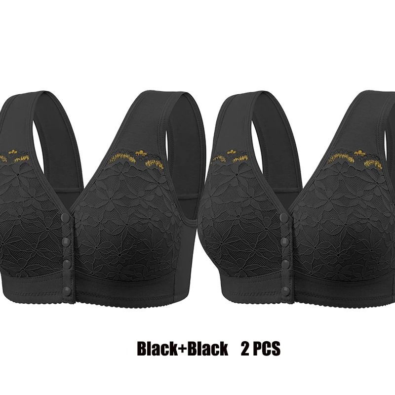 ComfortSoft Front Buckle Cotton Bra No Underwire Extra Large Vest Style 9