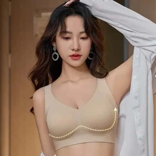 SmoothLift Wireless Seamless Bra Traceless Gathering Comfort Fit