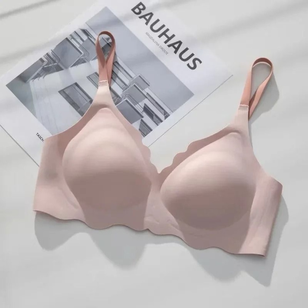 PureComfort Seamless Wireless Beauty Back Bra Adjustable Support 2