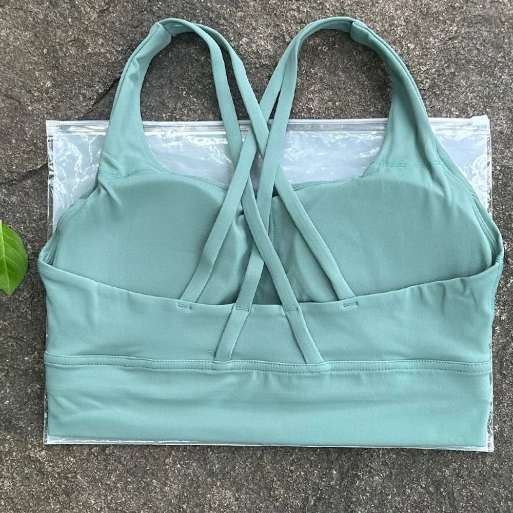FlexMove Cross Back Sports Bra Padded Womens Fitness Top 12