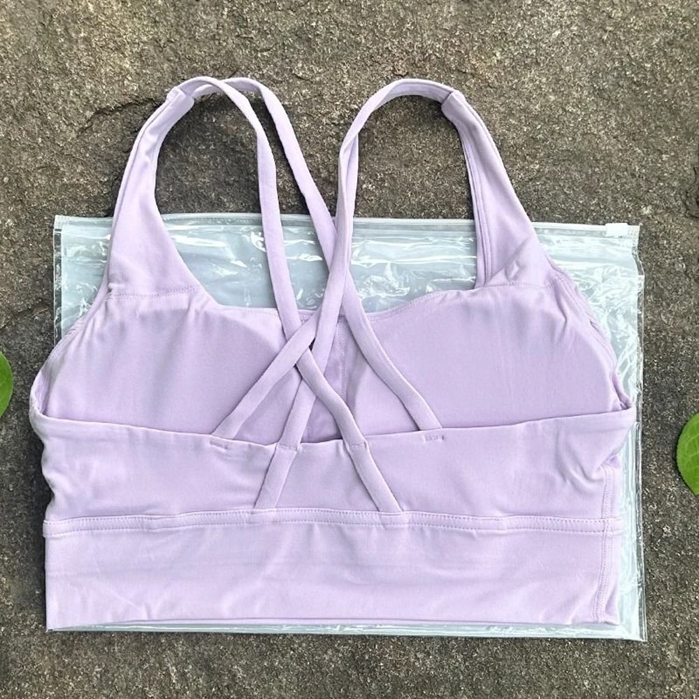 FlexMove Cross Back Sports Bra Padded Womens Fitness Top 9