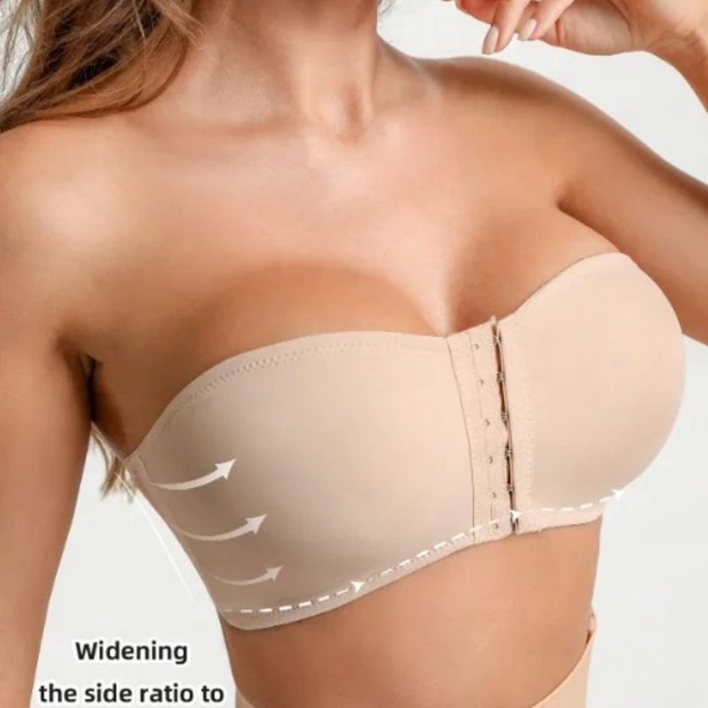 SilkSmooth Front Buckle Strapless Bra Ice Silk Wireless 1