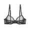 Varsbaby Sheer Mesh Underwire Bra Ultra Thin Unlined CDE Cup 2