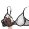 Varsbaby Sheer Mesh Underwire Bra Ultra Thin Unlined CDE Cup 7