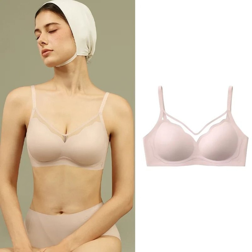 SUJIIN Seamless Wireless Push Up Bra Everyday Support Lift MX228 1