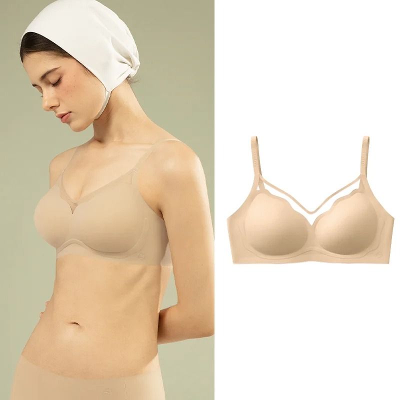 SUJIIN Seamless Wireless Push Up Bra Everyday Support Lift MX228 2