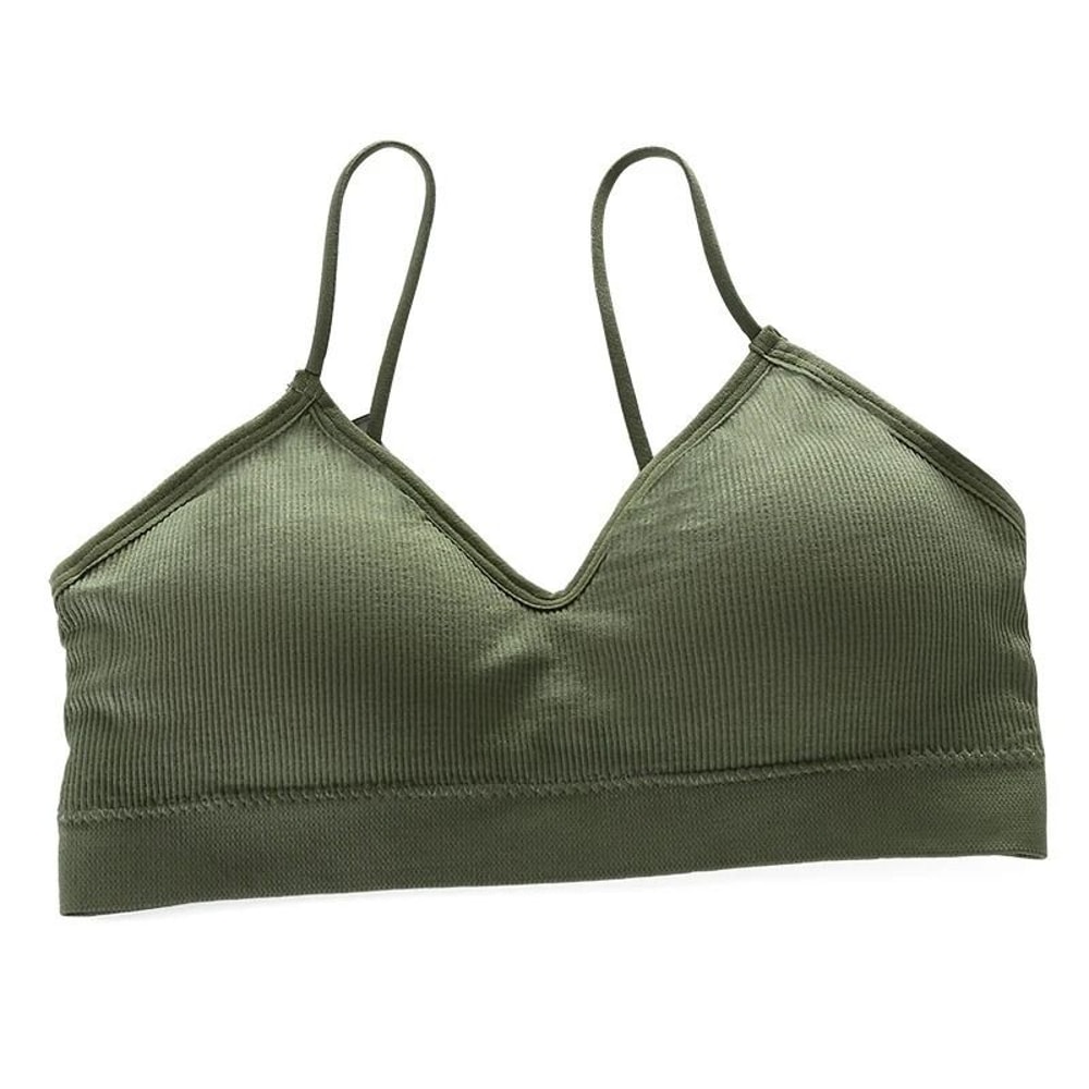 DryFit Fast Dry Sports Bra Padded Elastic Fitness Top 10