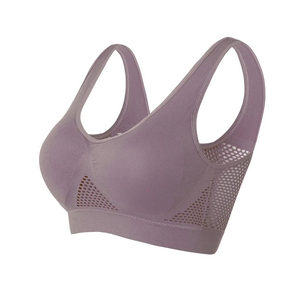 ActiveCurve Hollow Out Sports Bra Wireless Padded Crop Top S To 6XL 4