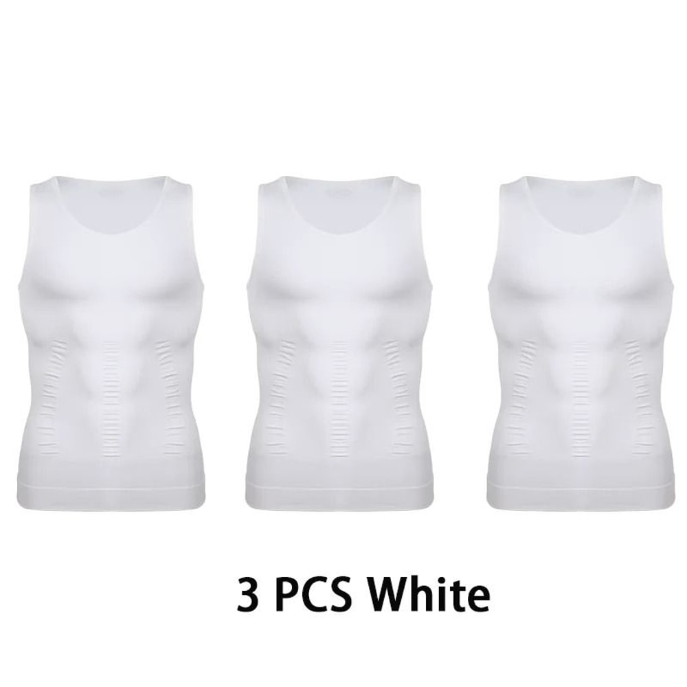 CoreFit Mens Body Shaper Vest Compression Tank Top 24
