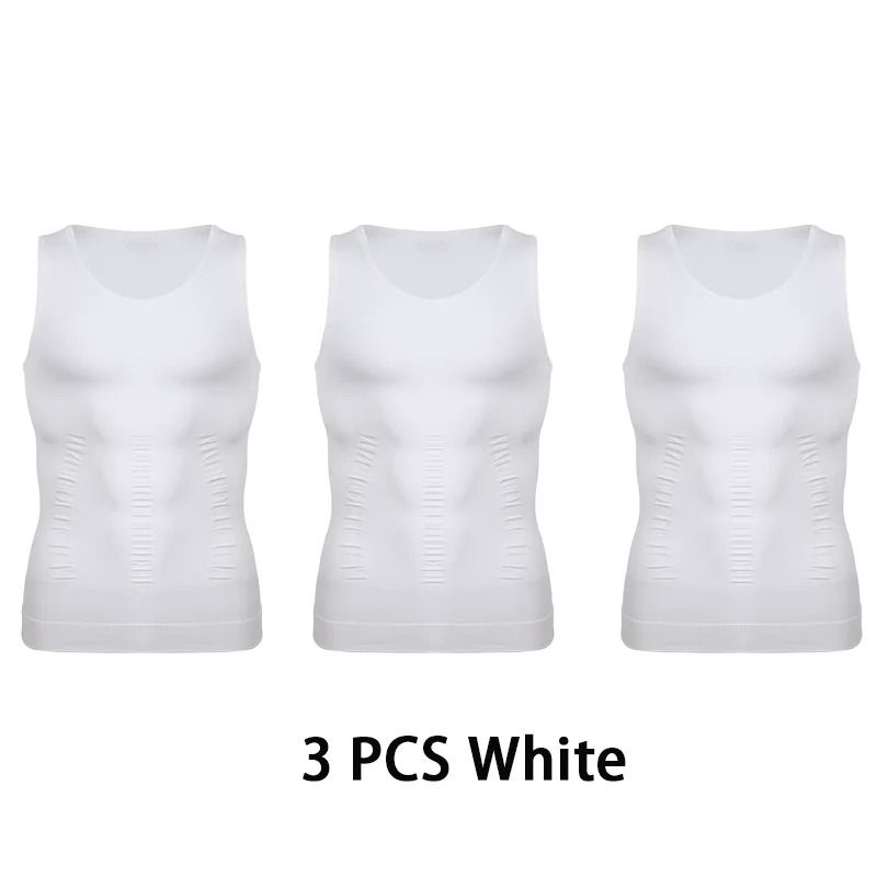 CoreFit Mens Body Shaper Vest Compression Tank Top 24
