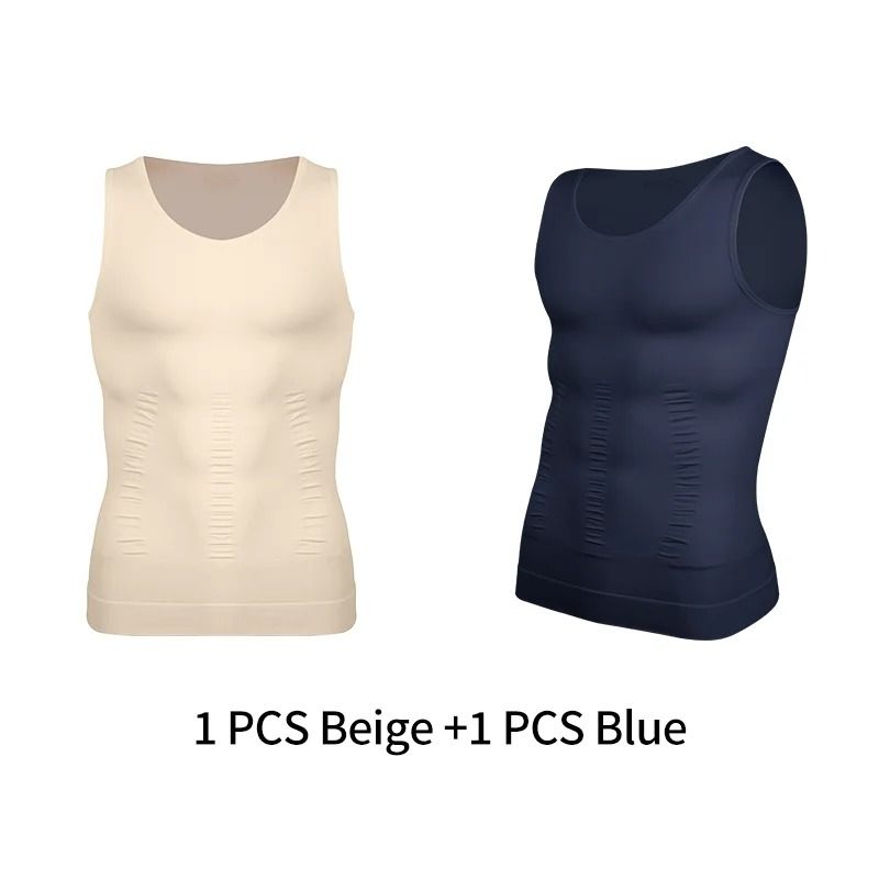 CoreFit Mens Body Shaper Vest Compression Tank Top 19