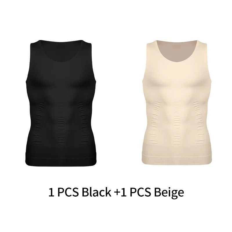 CoreFit Mens Body Shaper Vest Compression Tank Top 21