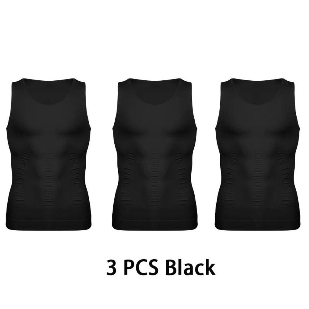 CoreFit Mens Body Shaper Vest Compression Tank Top 25