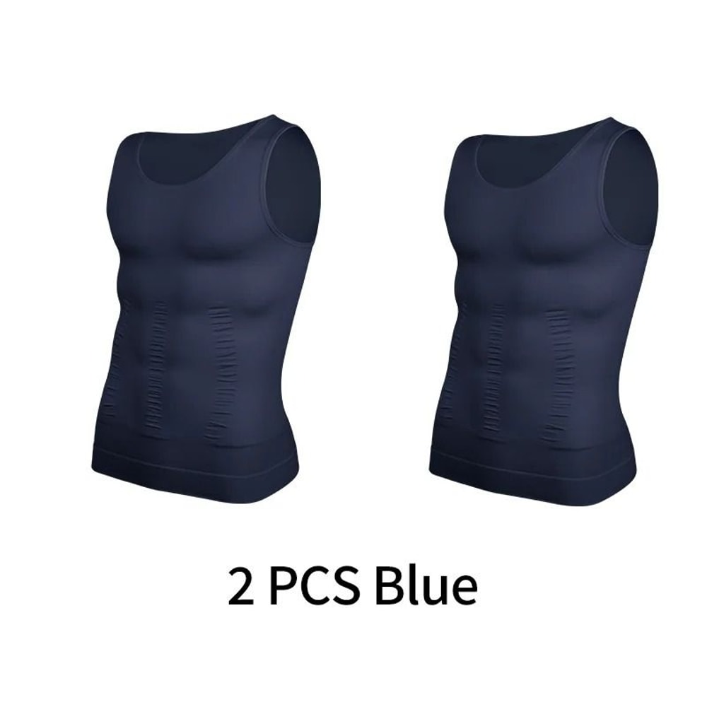 CoreFit Mens Body Shaper Vest Compression Tank Top 13
