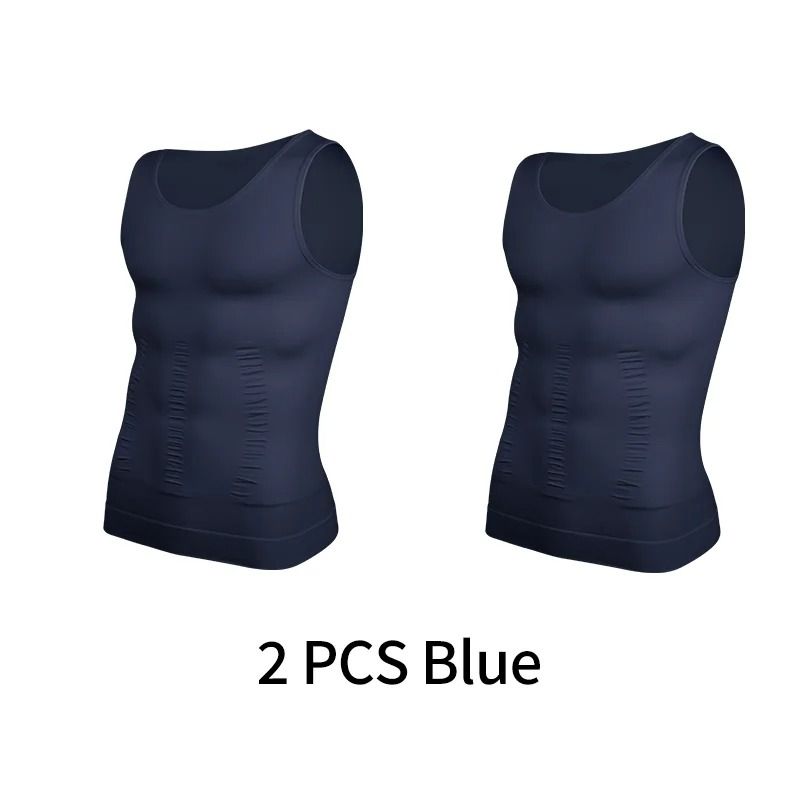 CoreFit Mens Body Shaper Vest Compression Tank Top 13