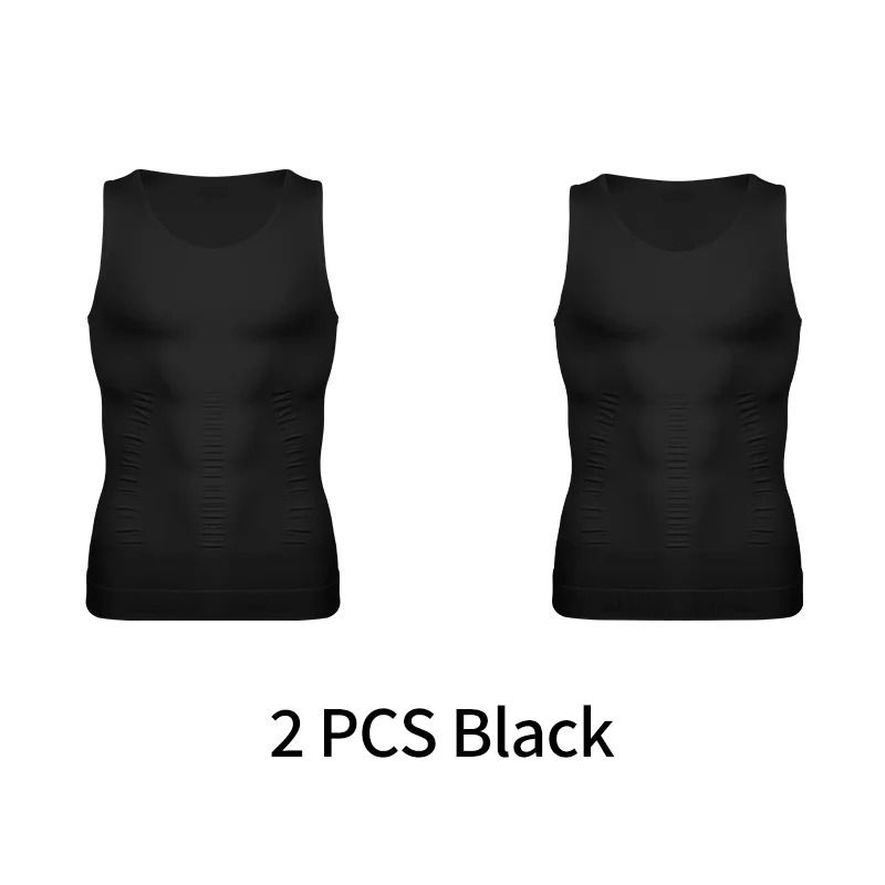 CoreFit Mens Body Shaper Vest Compression Tank Top 10