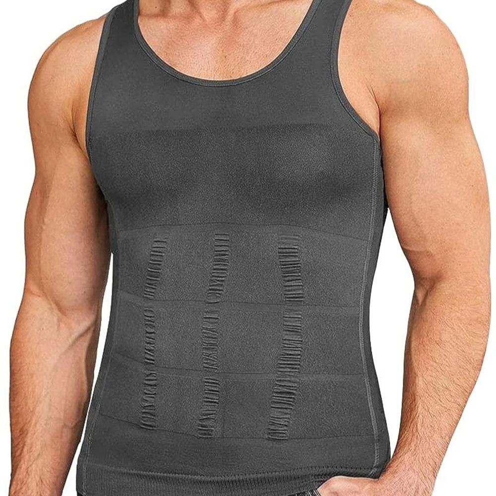 CoreFit Mens Body Shaper Vest Compression Tank Top 5