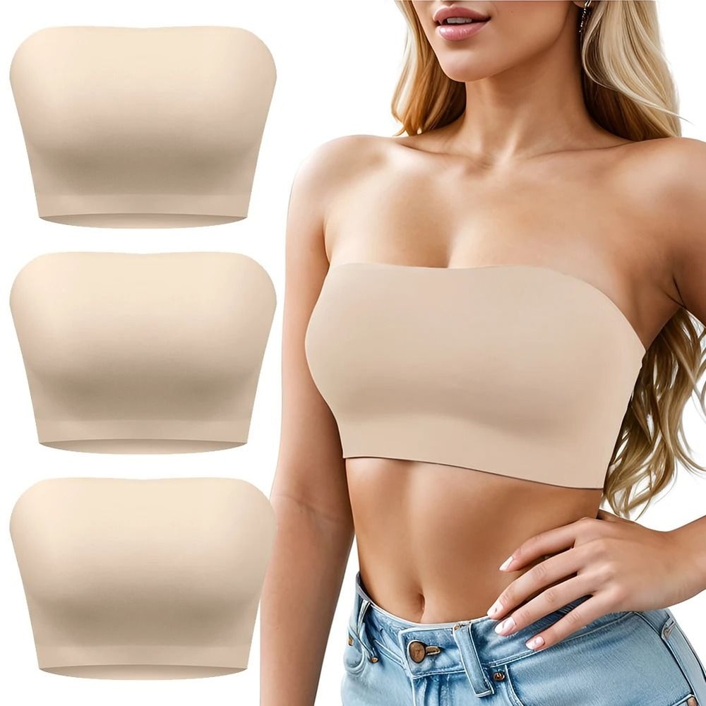 SilkHold Seamless Strapless Tube Top Bra With Silicone Grip 4