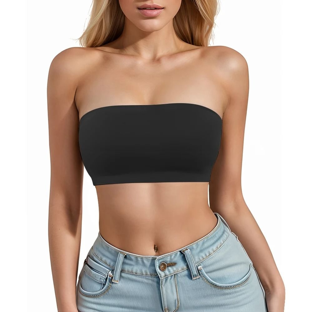SilkHold Seamless Strapless Tube Top Bra With Silicone Grip 9