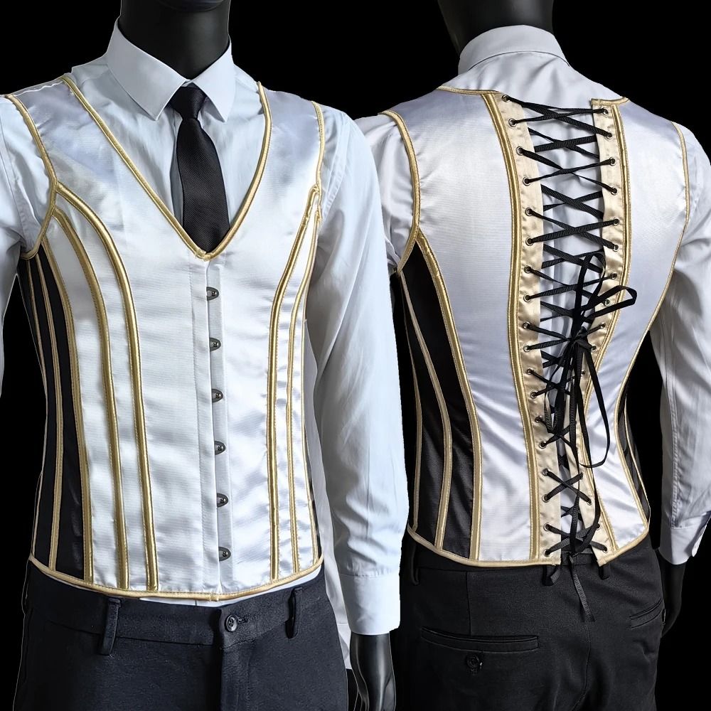 RegalFit Mens Waist Trainer Corset Slimming Vintage Waistcoat 21