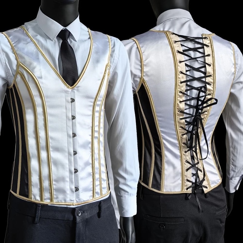 RegalFit Mens Waist Trainer Corset Slimming Vintage Waistcoat 21