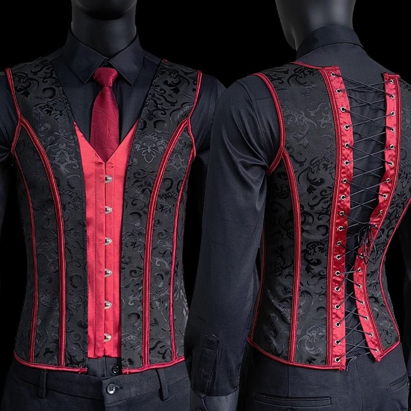 RegalFit Mens Waist Trainer Corset Slimming Vintage Waistcoat 9
