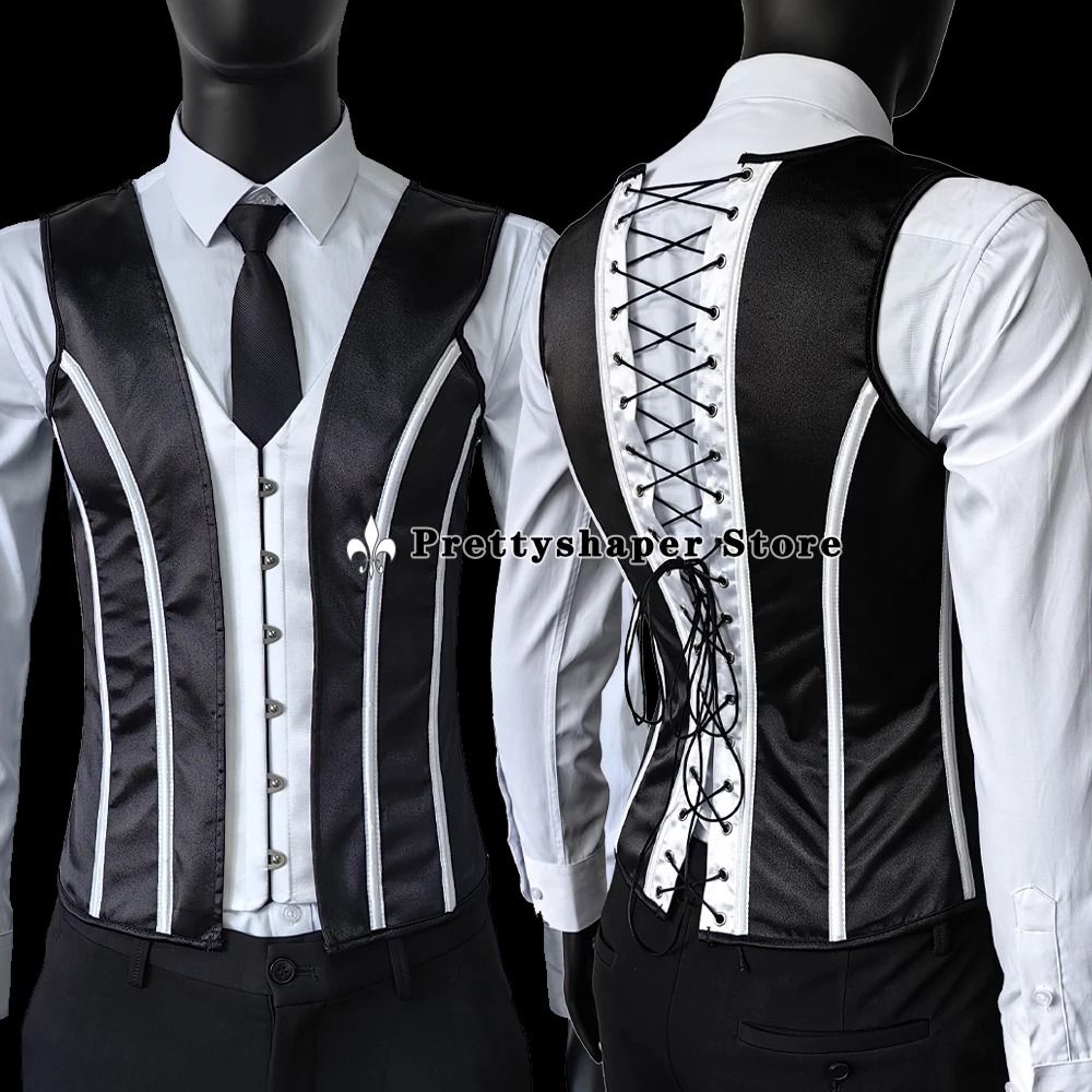 RegalFit Mens Waist Trainer Corset Slimming Vintage Waistcoat 13