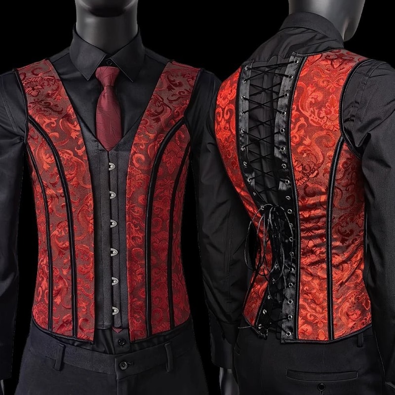 RegalFit Mens Waist Trainer Corset Slimming Vintage Waistcoat 18